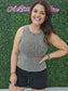 Washed Ribbed Tank /BROWN