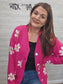 FUCHSIA DAISY CARDIGAN