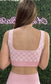 CHECKER BRA & BIKER SHORTS SET PINK & WHITE