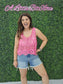 Crochet Tank Top: Pink