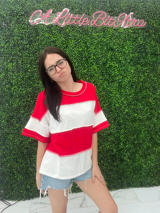 Ruby Exposed Seam Top