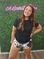 Brown Cowhide Shorts