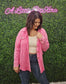 FUCHSIA ACID WASH WAFFLE SHACKET