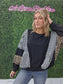 GAMEDAY THEME STRIPE MIX AND MATCH TOP: BLACK