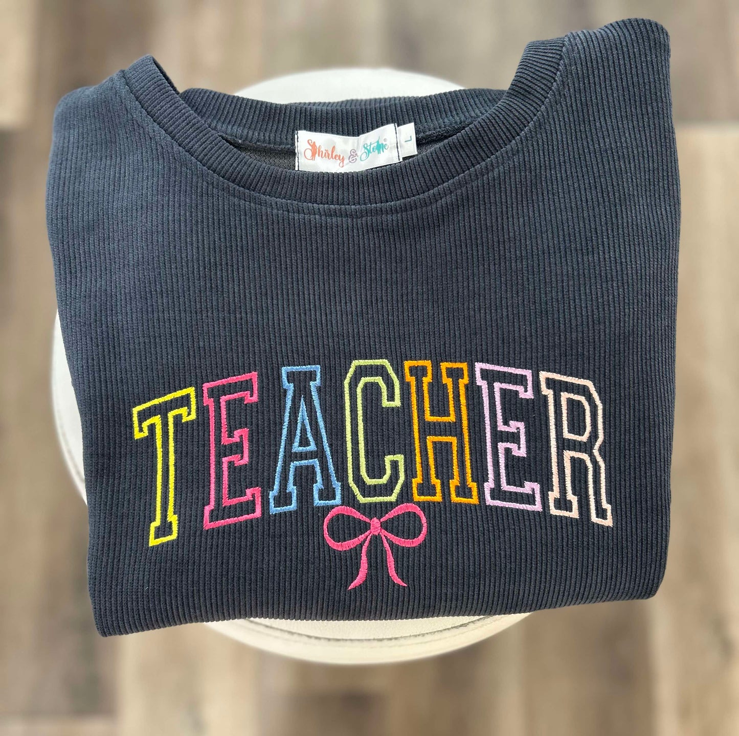 Teacher Bow Sweatshirt