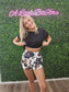 Brown Cowhide Shorts
