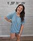 Dusty Teal Soft Melange Hacci Set