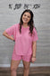 Fuchsia Soft Melange Hacci Set