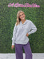 Fleece Half Snap Button Hoodie- Heather Grey