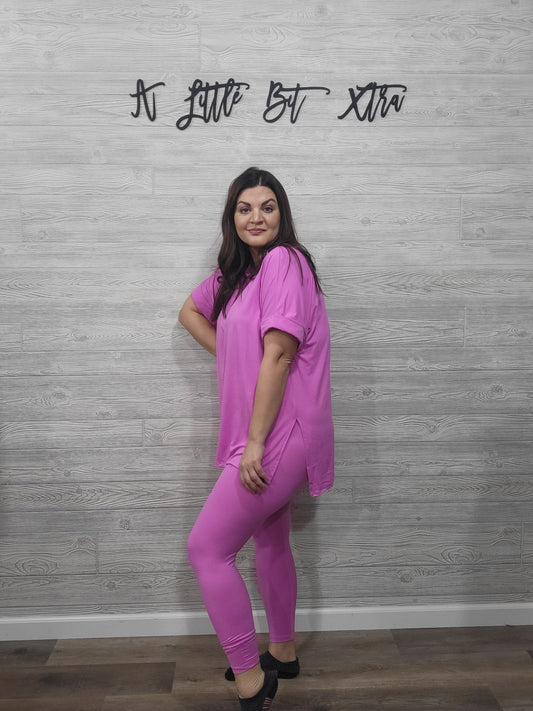 BRIGHT MAUVE LOUNGEWEAR SET