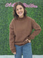 Mock Neck Sweatshirt (chocolate)