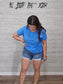 Z DARK WASH DISTRESSED HEM DENIM SHORTS