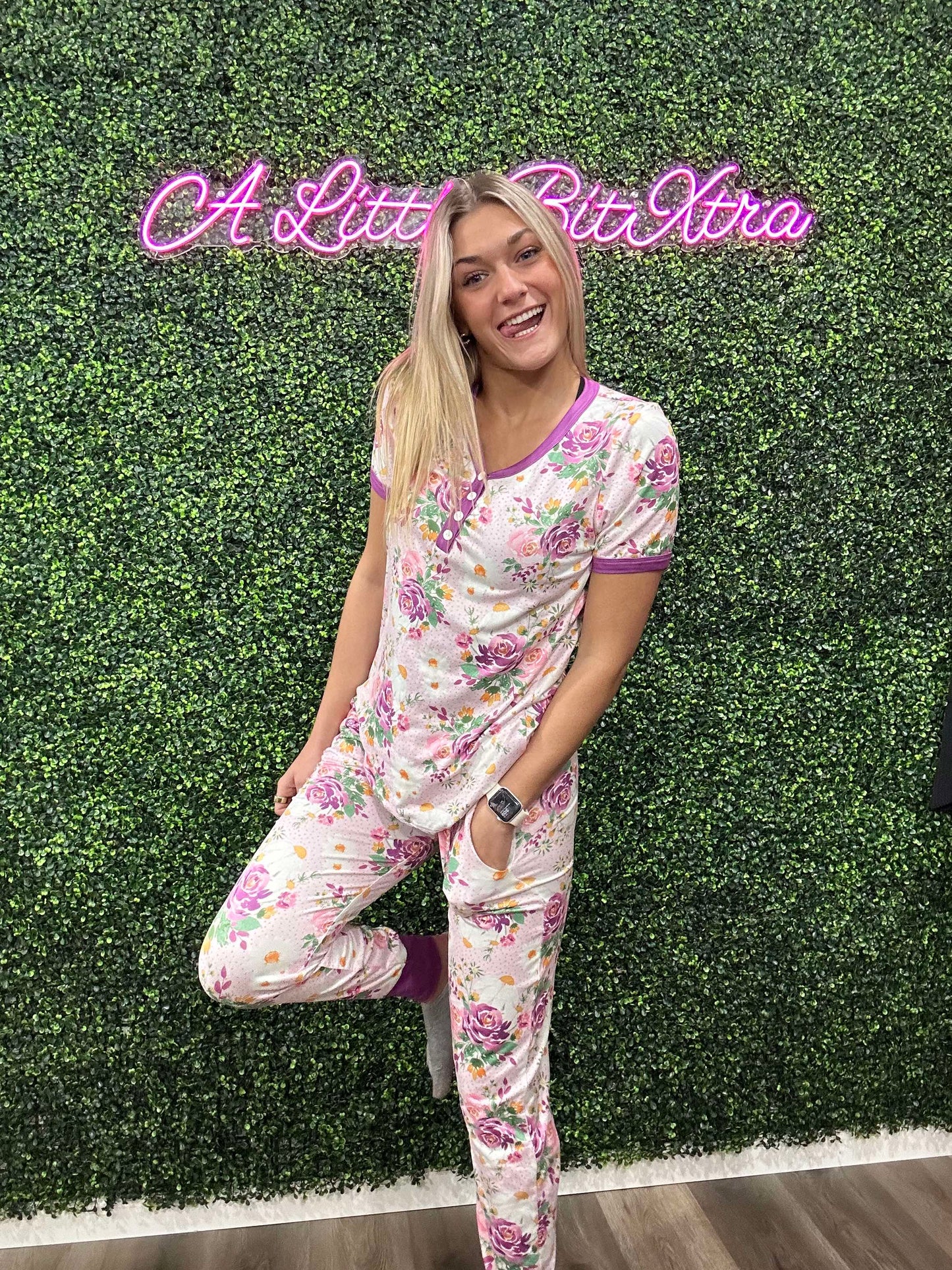 Lavender Floral Pajamas