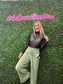 Sage Pleated Wide Leg Pants