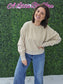 Corded Boxy Pullover Latte