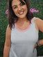 KNIT HEM TWO TONE TANK