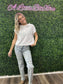 WHITE BOXY COTTON TEE