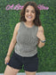 Washed Ribbed Tank /BROWN