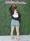 Open Back Long Sleeve Tee / Black