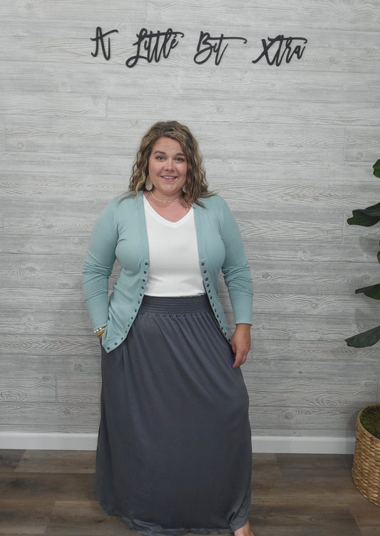GREY MAXI SKIRT
