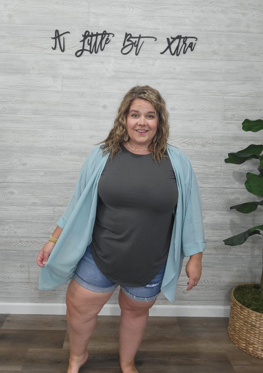 TEAL KIMONO