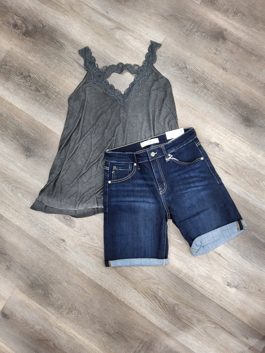 KANCAN DARK WASH JEAN SHORTS