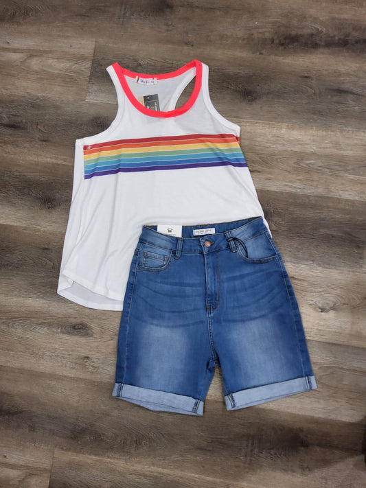 ENCORE NONDISTRESSED JEAN SHORTS