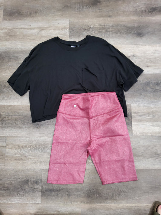 PINK SPARKLY BIKER SHORTS