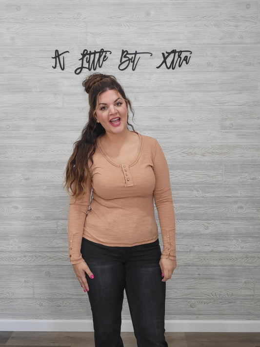 Ginger Ribbed Long Sleeve