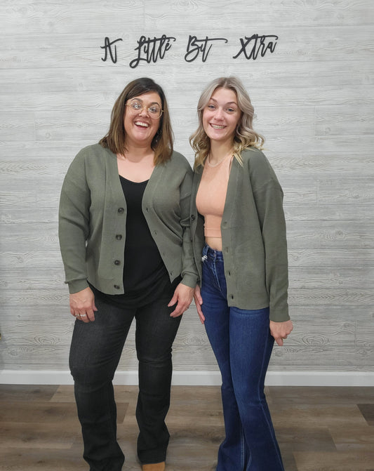LIGHT OLIVE CARDIGAN