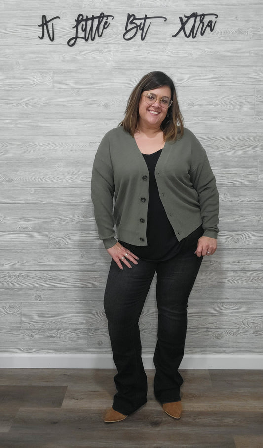 LIGHT OLIVE CARDIGAN