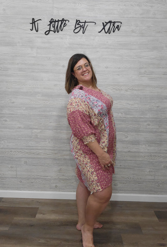 Ditsy Peplum Dress