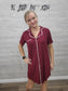 Maroon Short Sleeve Butter Soft Nightgown