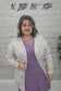 WHITE MULITI COLOR POPCORN CARDIGAN