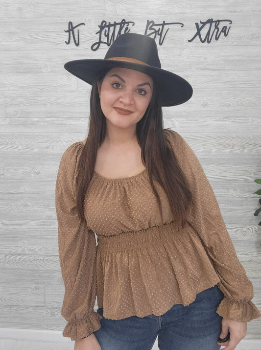 BROWN BOHO LONG SLEEVE