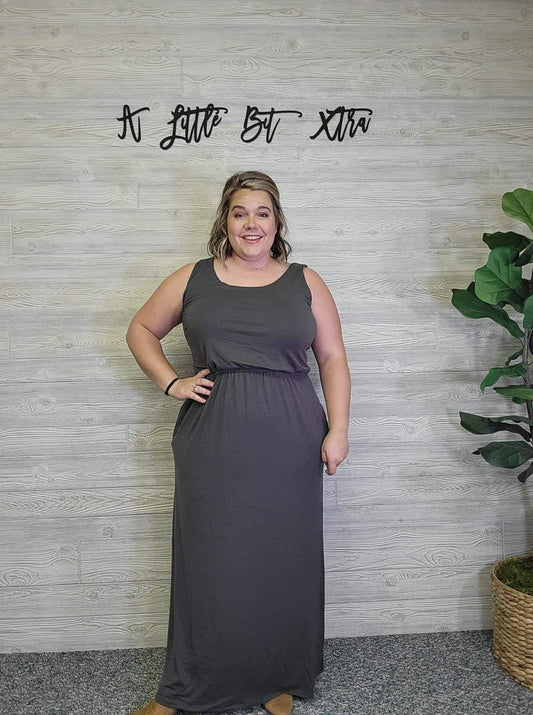 GRAY MAXI DRESS