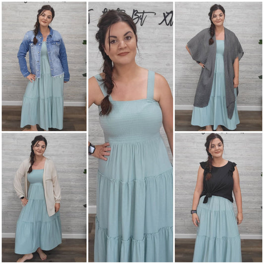 TURQUOISE MIDI DRESS