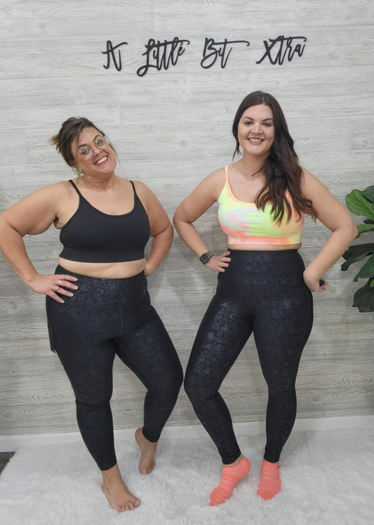 CRACKLE GLAZE FOIL HIGHWAIST LEGGINGS