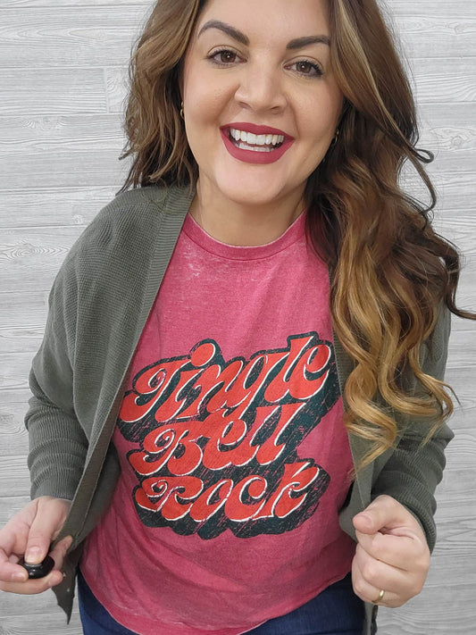 DISTRESSED JINGLE BELL ROCK TEE