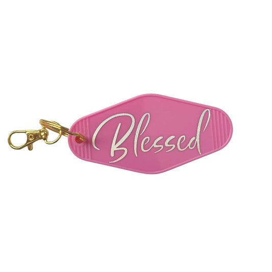 Blessed Vintage Motel Keychain