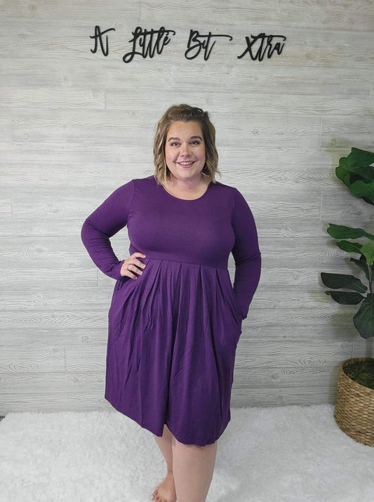 PURPLE BABY DOLL DRESS